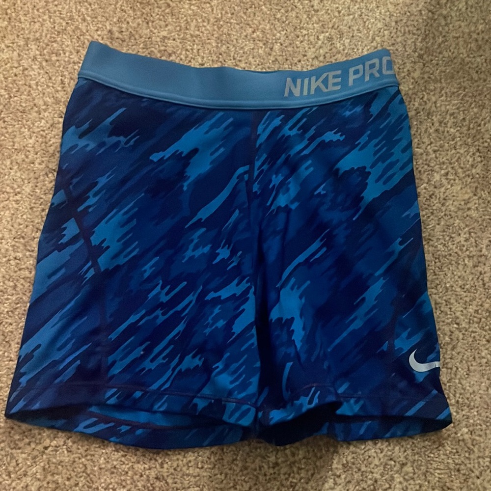 Blue Nike pro spandex